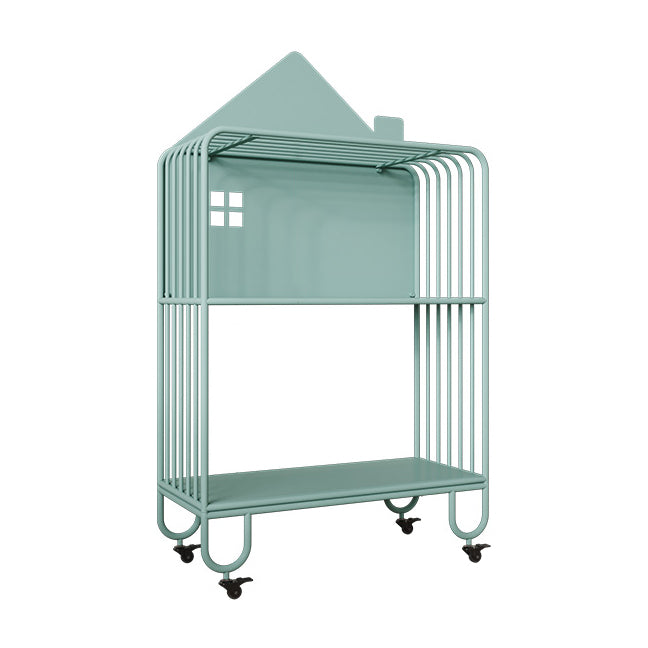 11" Wide Contemporary Bookshelf Open Back Shelves Included Iron Bookcase