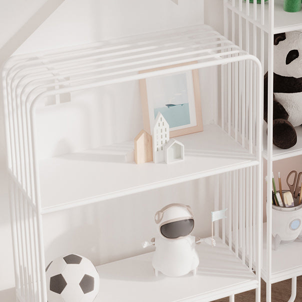 11" Wide Contemporary Bookshelf Open Back Shelves Included Iron Bookcase