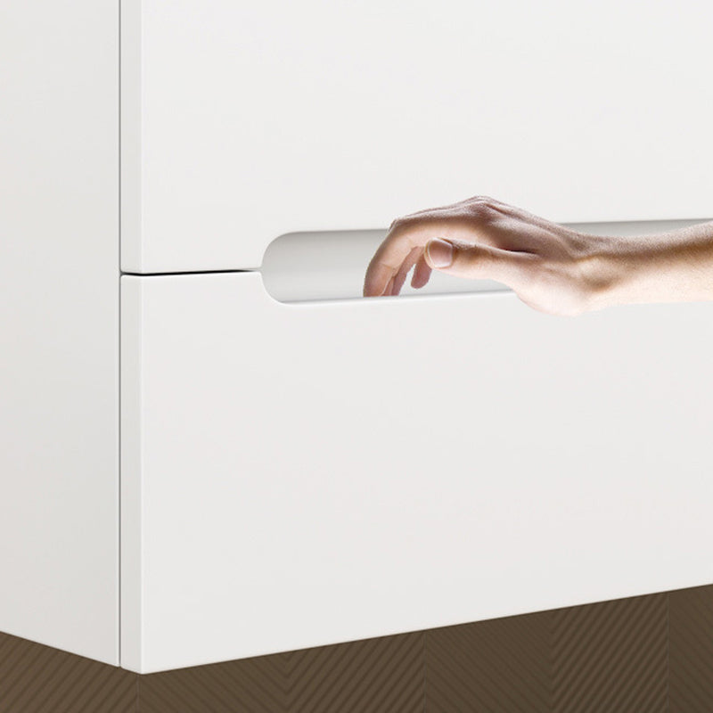 Modern Wooden Sink Vanity White Wall Mount Bathroom Vanity Cabinet with Mirror