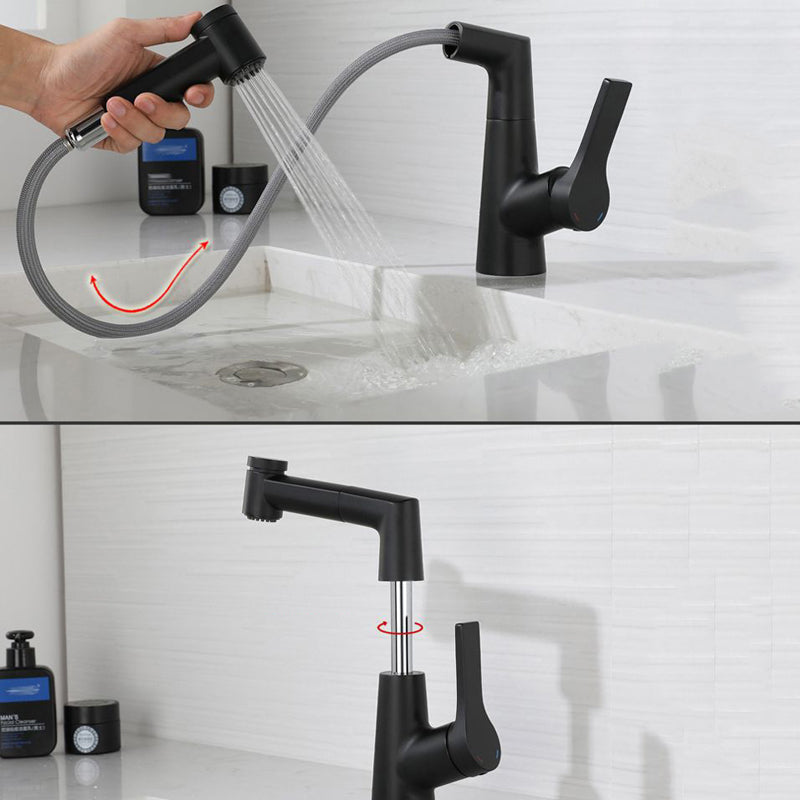 Single Lever Handle Faucets Contemporary Centerset Faucets for Bathroom