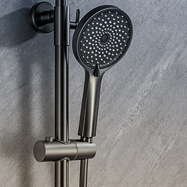 Wall Mounted Shower Adjustable Arm Shower Faucet Metal Shower System with Slide Bar