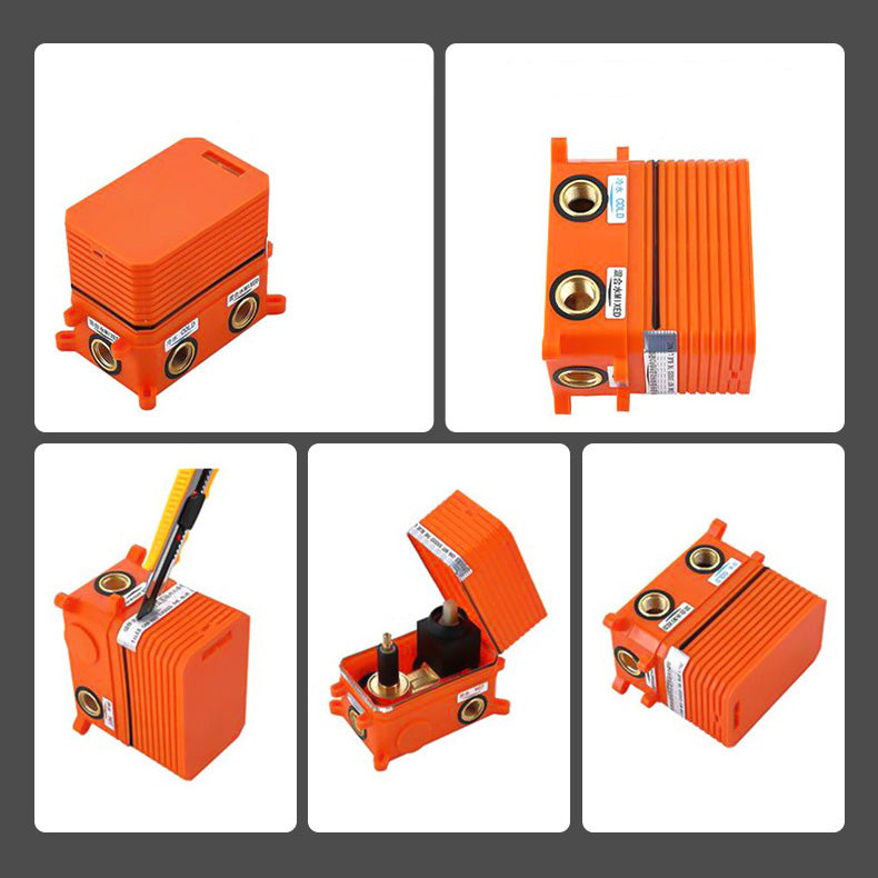 Modern Pressure Balanced Diverter Valve Shower Faucet Metal Shower System on Wall