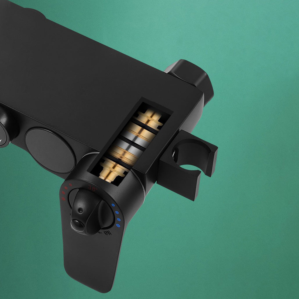 Modern Adjustable Water Flow Shower Faucet Shower Arm Hose Shower System on Wall