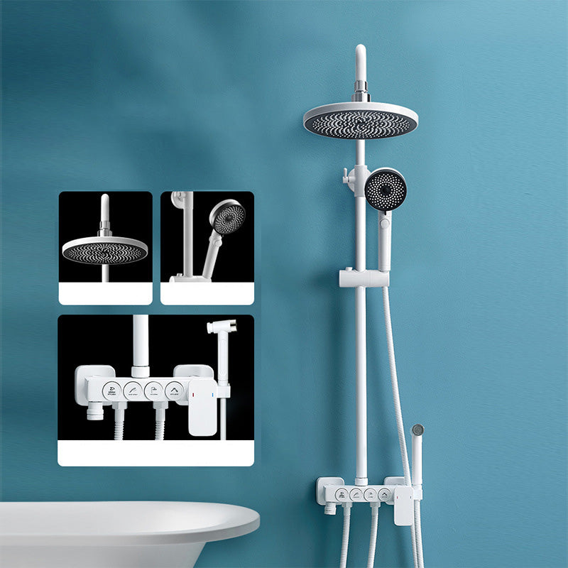 Adjustable Spray Pattern Shower Combo Metal Arm Shower Faucet Arm Shower Head