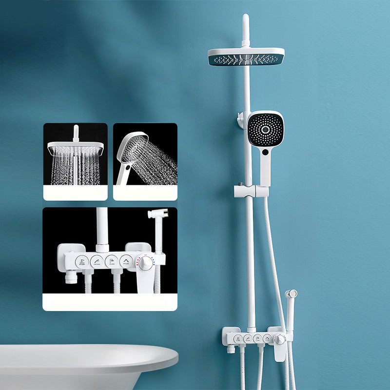 Adjustable Spray Pattern Shower Combo Metal Arm Shower Faucet Arm Shower Head