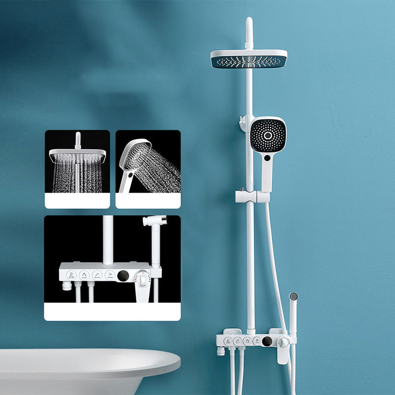 Adjustable Spray Pattern Shower Combo Metal Arm Shower Faucet Arm Shower Head