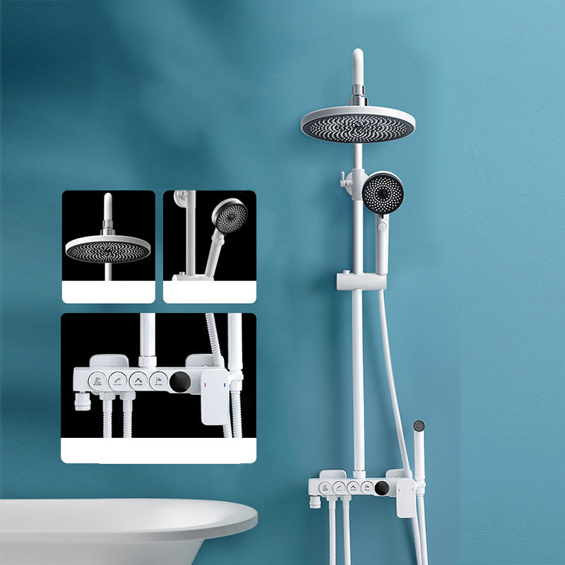 Adjustable Spray Pattern Shower Combo Metal Arm Shower Faucet Arm Shower Head