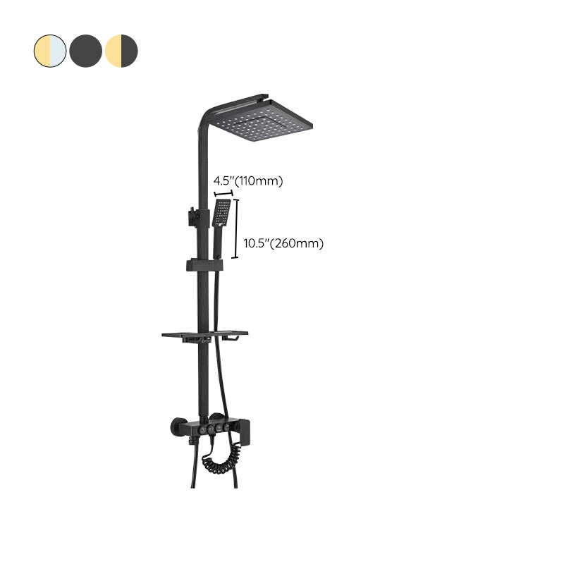 Wall Mounted Shower Arm Shower Faucet Pressure Balanced Diverter Valve Shower System