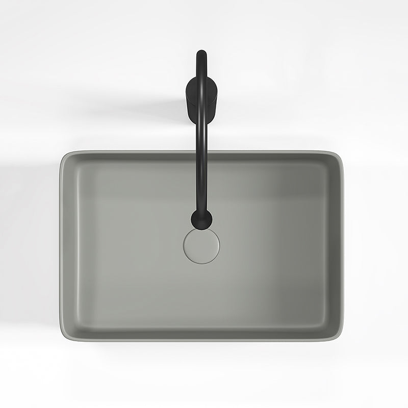 Contemporary Bathroom Sink Porcelain Rectangular Vessel Bathroom Sink