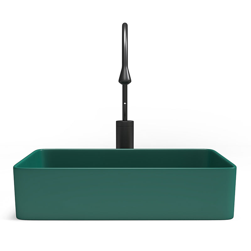 Contemporary Bathroom Sink Porcelain Rectangular Vessel Bathroom Sink