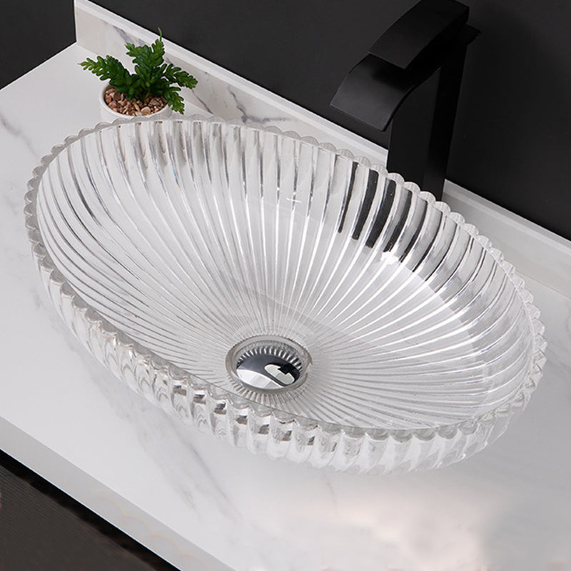 Glass No Craftsmanship Trough Bathroom Sink Modern Bathroom Sink with Basin