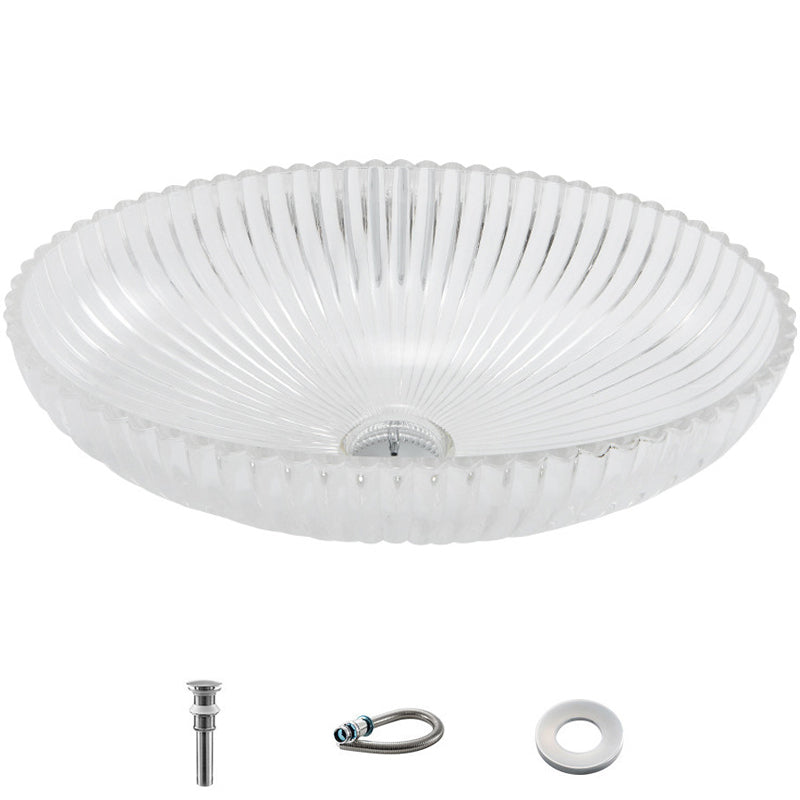 Glass No Craftsmanship Trough Bathroom Sink Modern Bathroom Sink with Basin