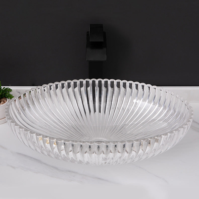 Glass No Craftsmanship Trough Bathroom Sink Modern Bathroom Sink with Basin