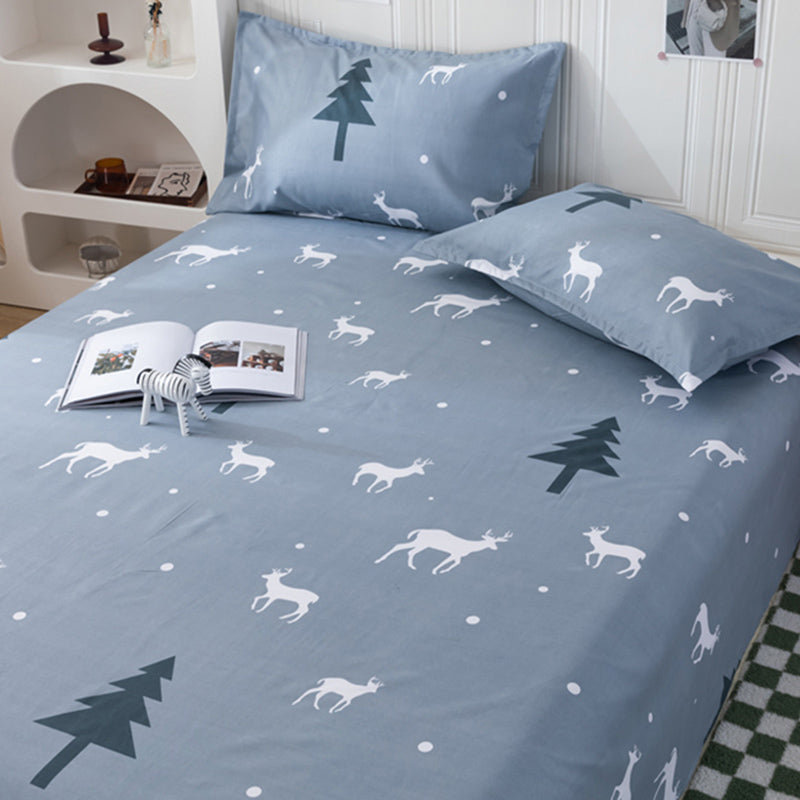 Printed Bed Sheet Breathable Polyester Fade Resistant Bed Sheet