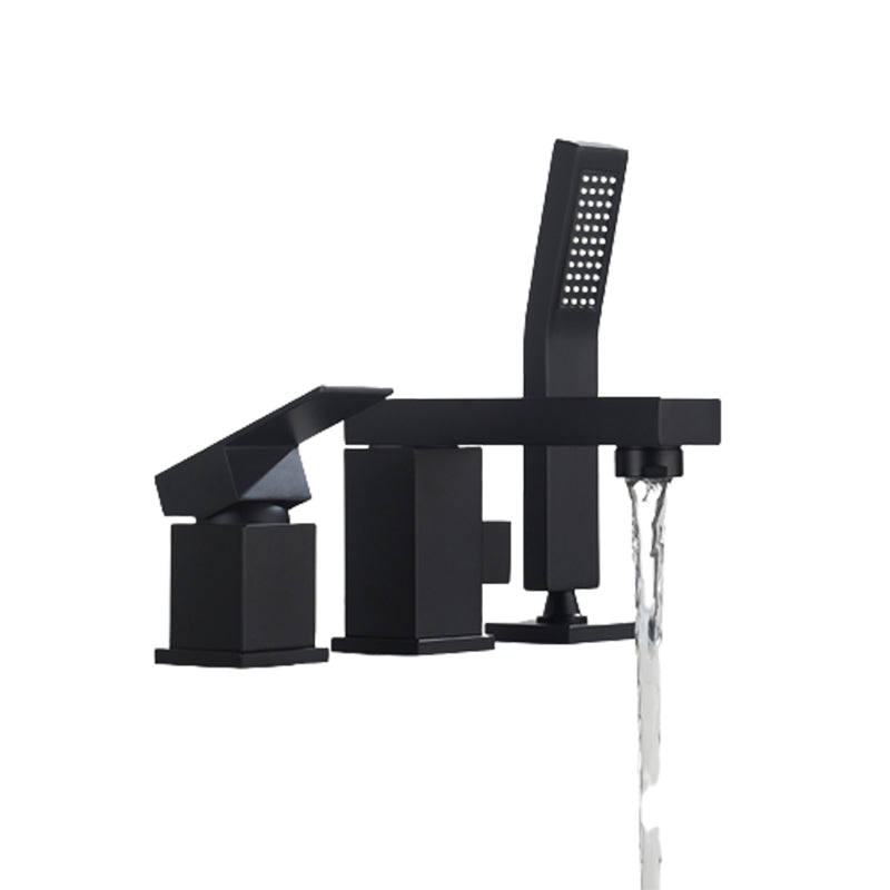 Deck Mounted Metal Freestanding Tub Filler Single Handle Freestanding Faucet