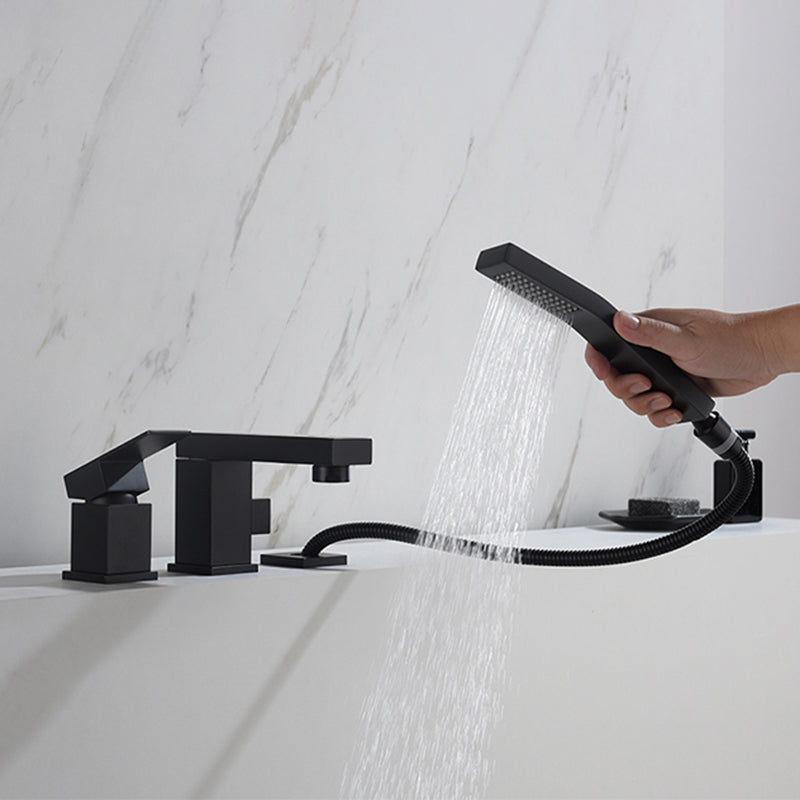 Deck Mounted Metal Freestanding Tub Filler Single Handle Freestanding Faucet