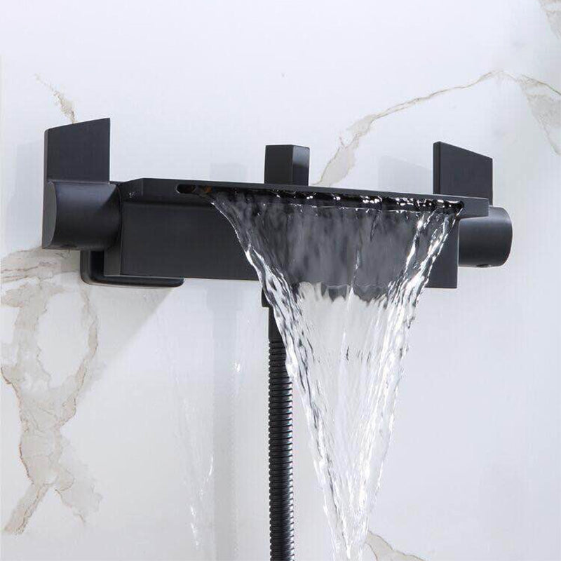 Modern Wall Mounted Metal Tub Filler Single Handle Tub Faucet Trim