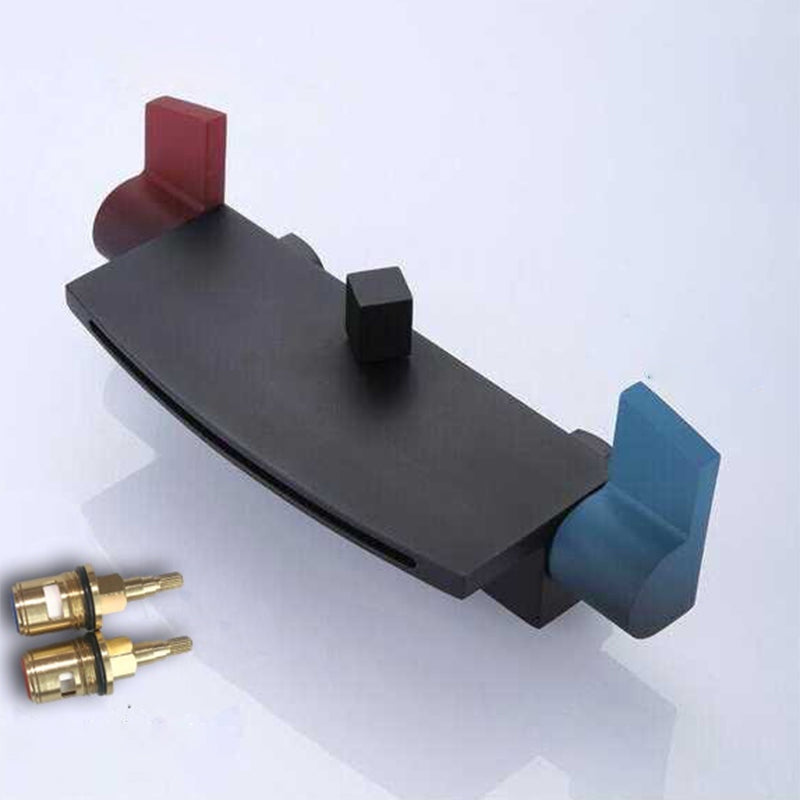 Modern Wall Mounted Metal Tub Filler Single Handle Tub Faucet Trim