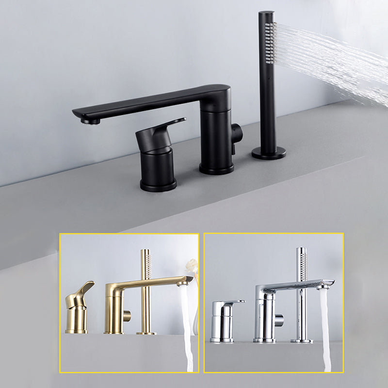 Modern Deck Mounted Metal Tub Filler Metal Tub Filler with Hose