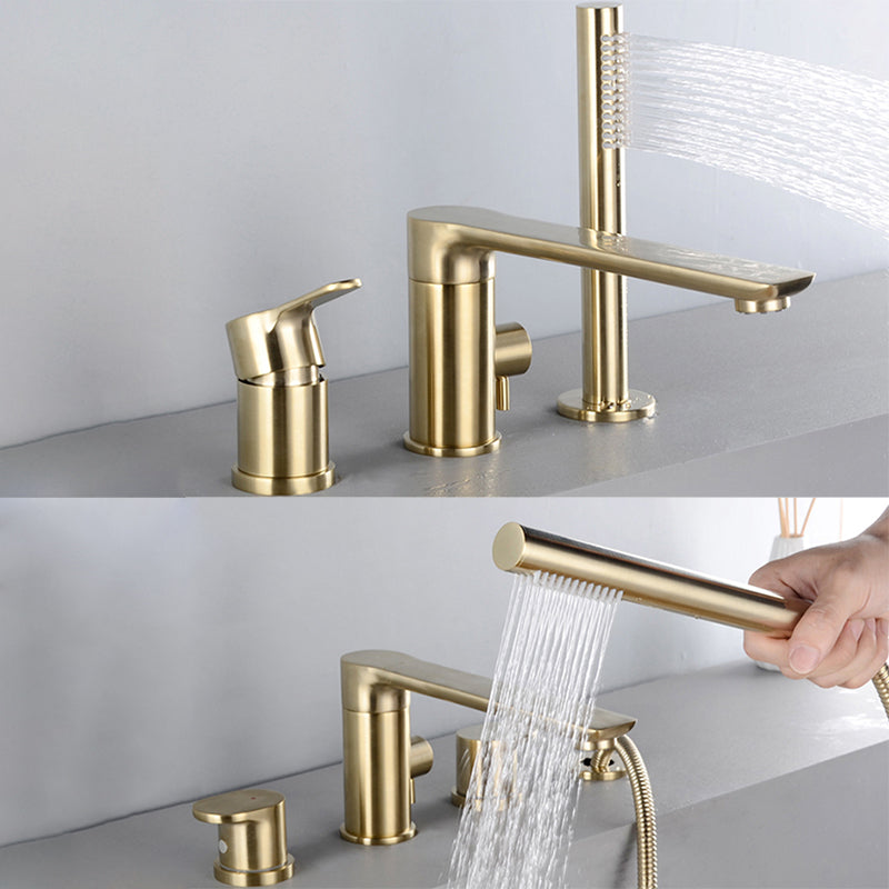 Modern Deck Mounted Metal Tub Filler Metal Tub Filler with Hose