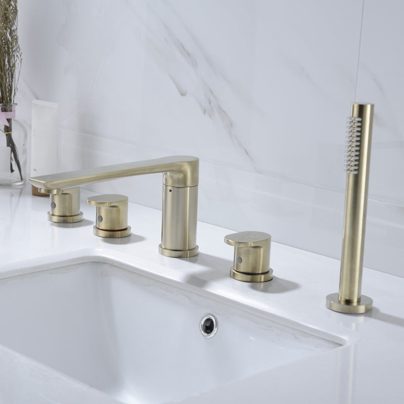 Modern Deck Mounted Metal Tub Filler Metal Tub Filler with Hose