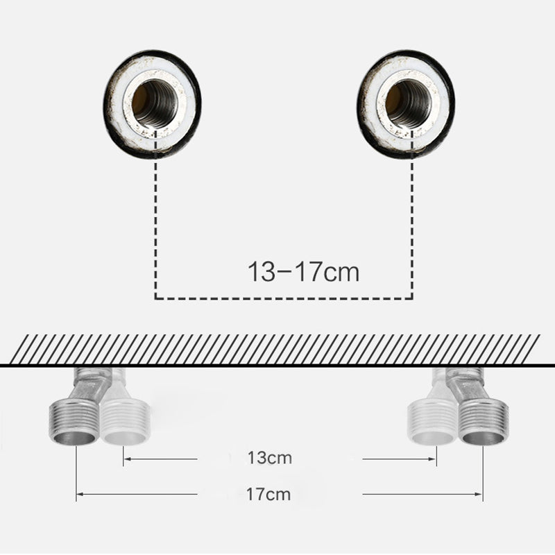 Wall Mounted Metal Tub Filler Low Arc Waterfall Double Handles Tub Faucet Trim