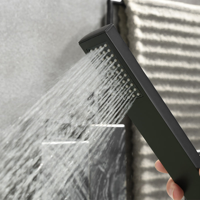 Wall Mounted Metal Tub Filler Low Arc Waterfall Double Handles Tub Faucet Trim