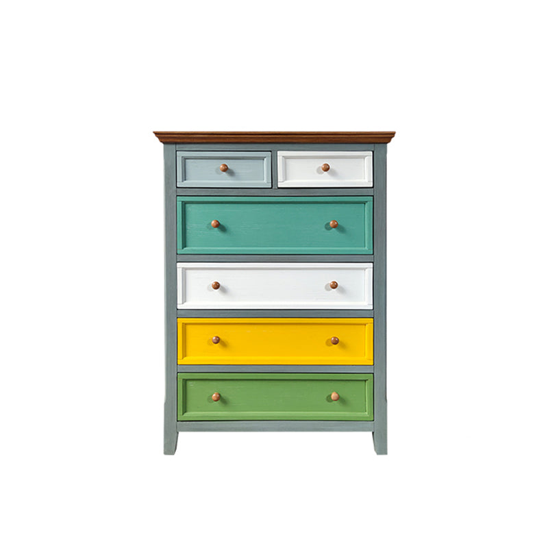 Vertical Nautical Wooden Storage Chest Bedroom Chest with Drawers