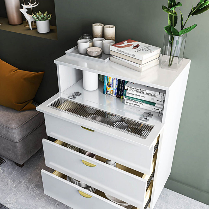 Classic Glam Storage Chest Manufactured Wood Dresser with 3 Drawers