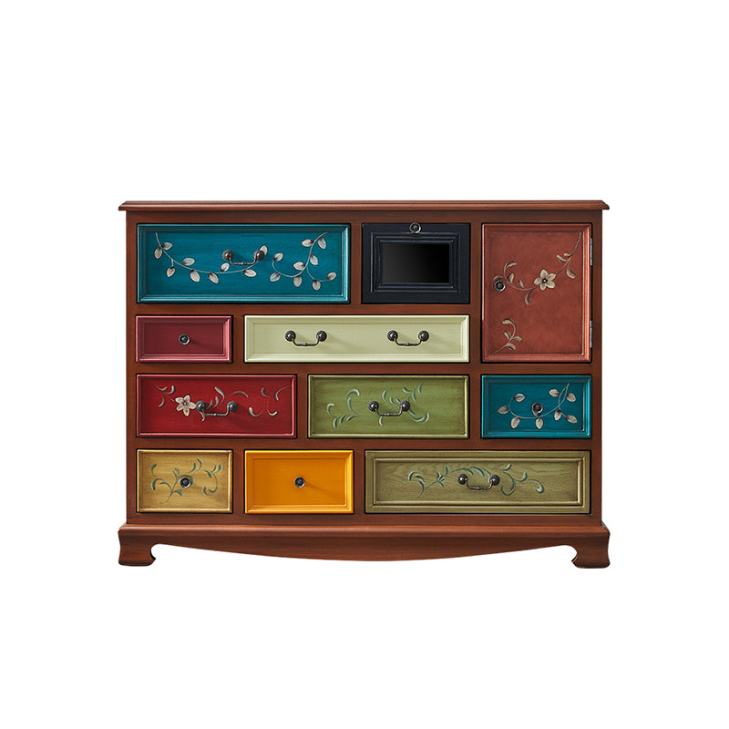 Nautical Bedroom Wooden Storage Chest Horizontal Chest with 10 Drawers