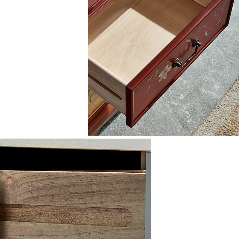 Nautical Bedroom Wooden Storage Chest Horizontal Chest with 10 Drawers