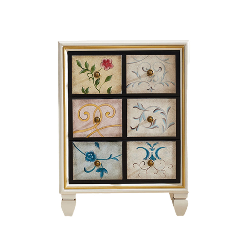 Vertical Traditional Wooden Storage Chest Bedroom Chest with Drawers