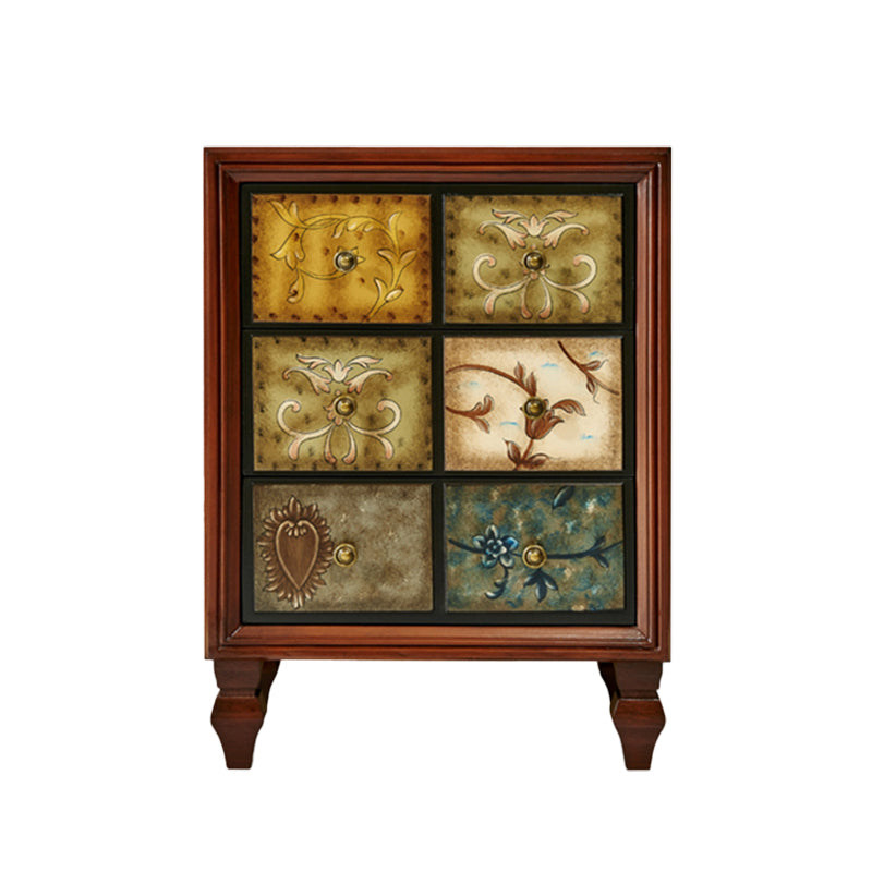 Vertical Traditional Wooden Storage Chest Bedroom Chest with Drawers