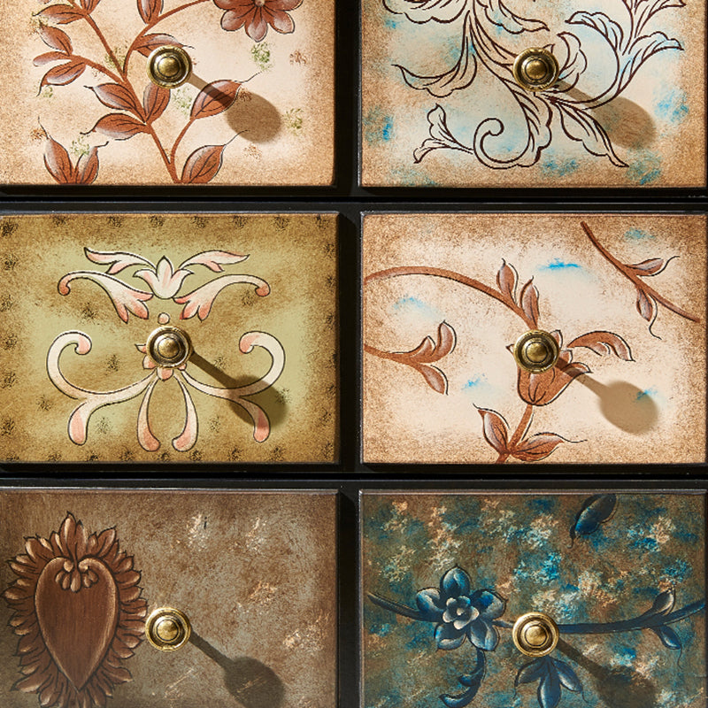 Vertical Traditional Wooden Storage Chest Bedroom Chest with Drawers