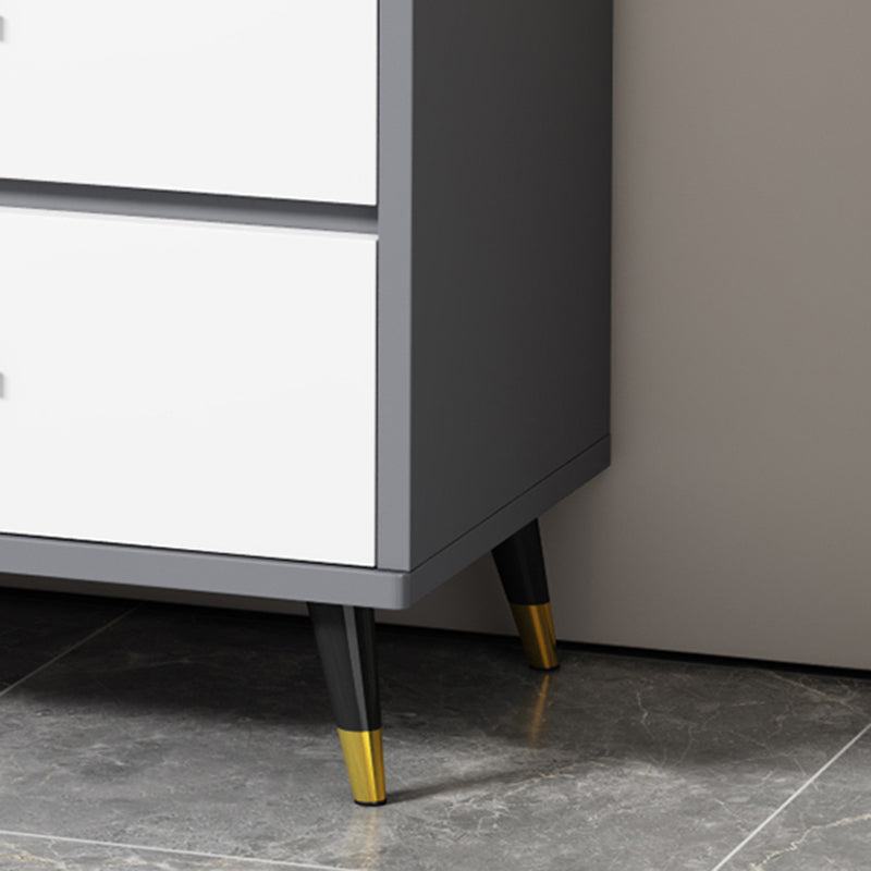 Stone Glam Storage Chest Bedroom Vertical Chest with Drawers