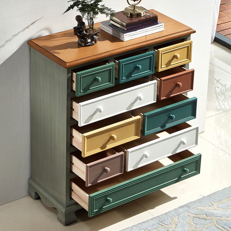 Coastal Storage Chest Dresser Solid Wood Dresser with 4/8/10/12 Drawers