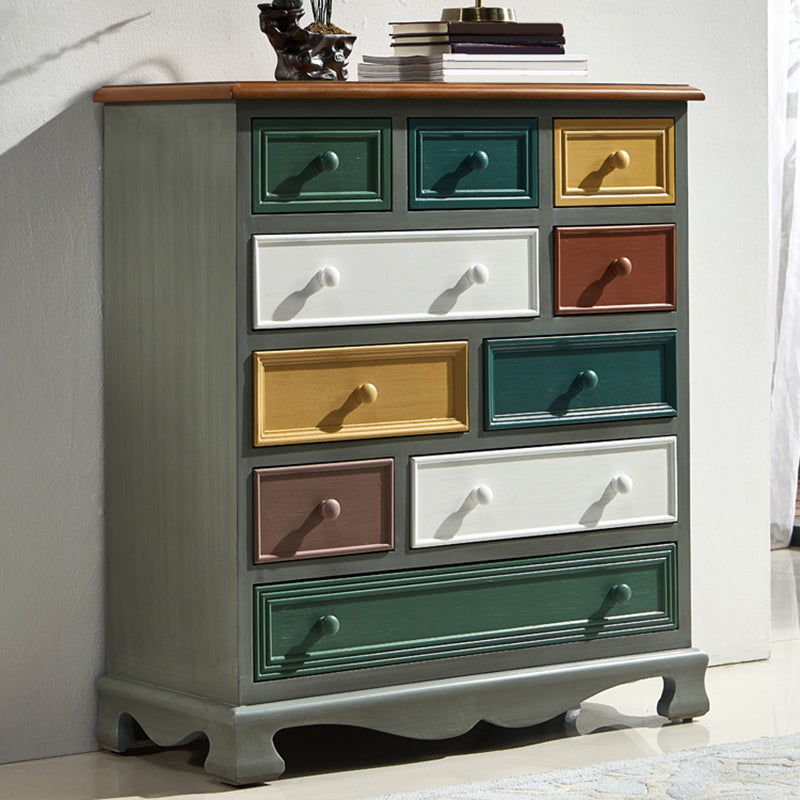Coastal Storage Chest Dresser Solid Wood Dresser with 4/8/10/12 Drawers