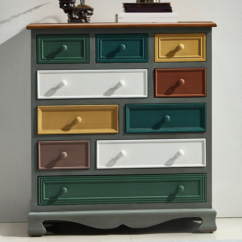 Coastal Storage Chest Dresser Solid Wood Dresser with 4/8/10/12 Drawers