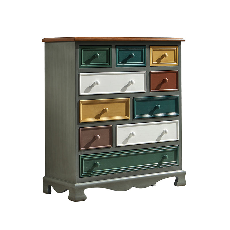 Coastal Storage Chest Dresser Solid Wood Dresser with 4/8/10/12 Drawers