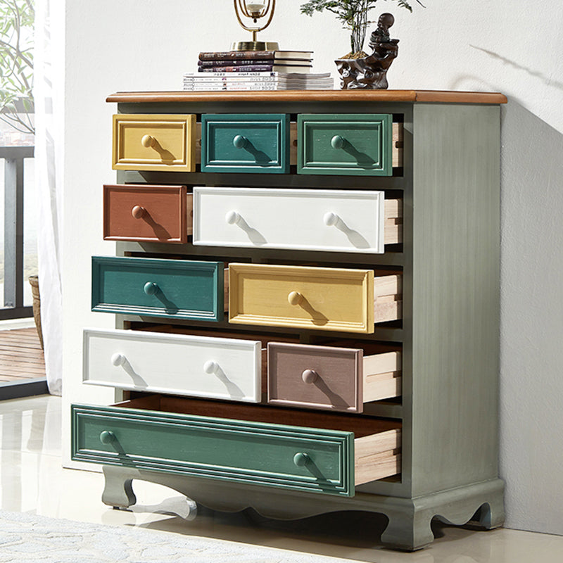 Coastal Storage Chest Dresser Solid Wood Dresser with 4/8/10/12 Drawers