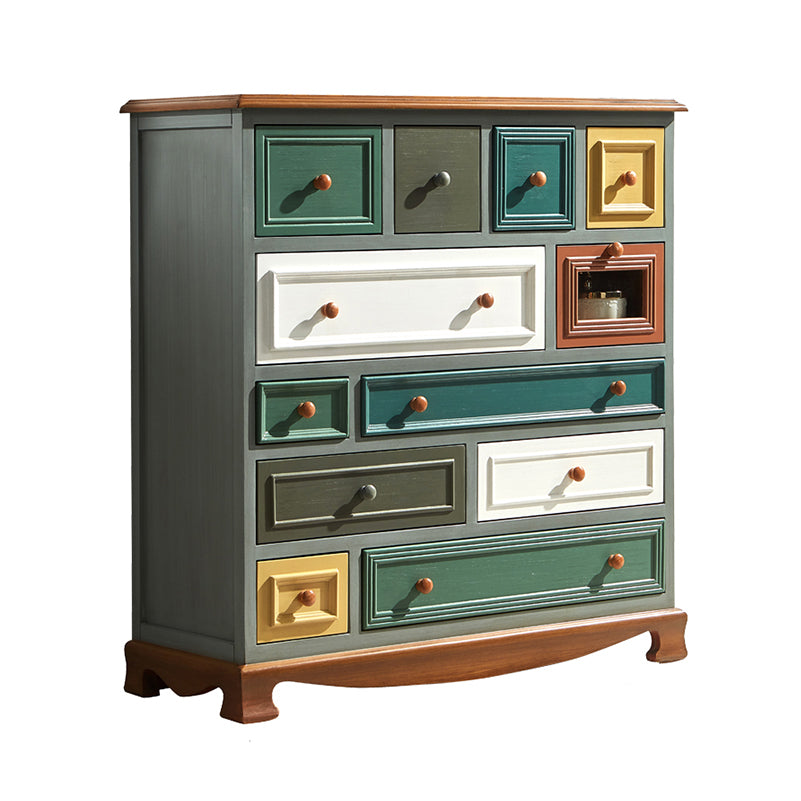 Coastal Storage Chest Dresser Solid Wood Dresser with 4/8/10/12 Drawers