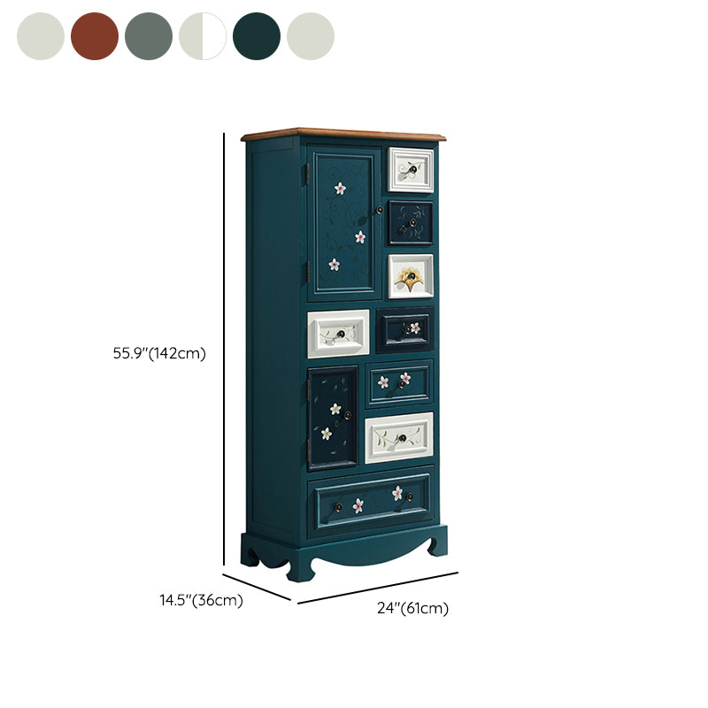 Coastal Storage Chest Dresser Solid Wood Dresser with 4/8/10/12 Drawers