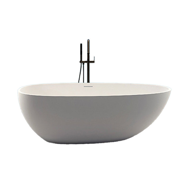 Modern Stone Bathtub Freestand Soaking Bathtub with Drain Bath Tub