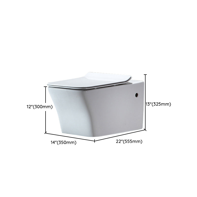 Modern Wall Mount Toilet All-In-One Porcelain Single Flush Toilet Bowl