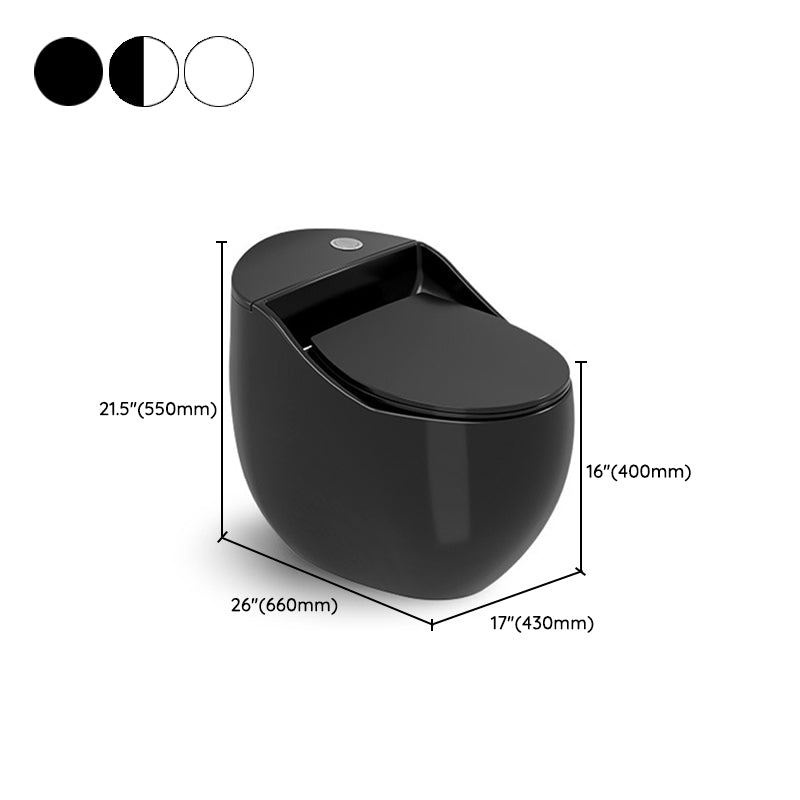 Modern Floor Mount Toilet Bowl One Piece Toilet with Seat for Bathroom