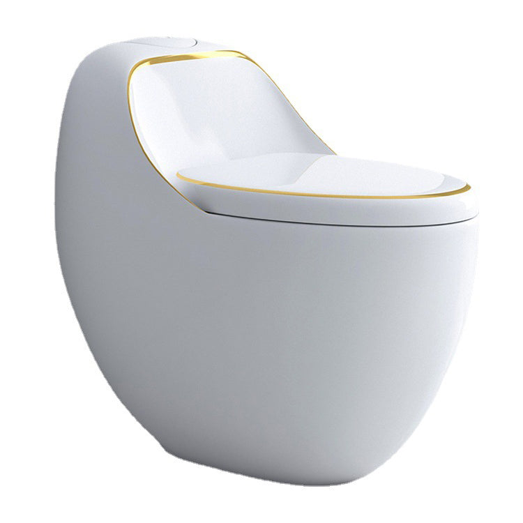 Modern Elong Toilet Bowl Floor Mount Toilet with Seat for Bathroom