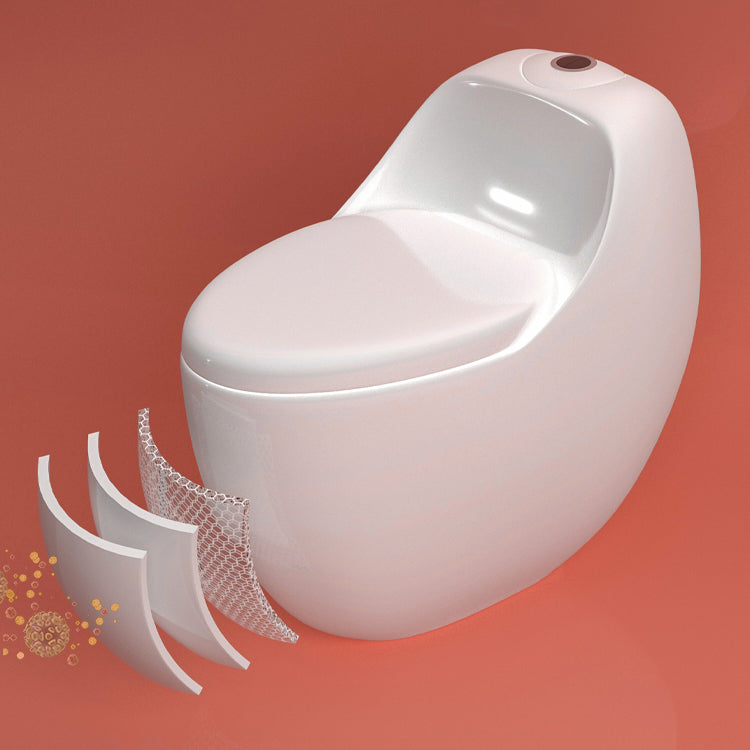 Modern Elong Toilet Bowl Floor Mount Toilet with Seat for Bathroom