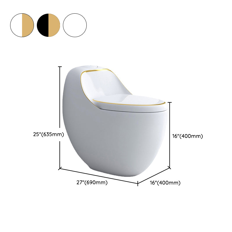Modern Elong Toilet Bowl Floor Mount Toilet with Seat for Bathroom
