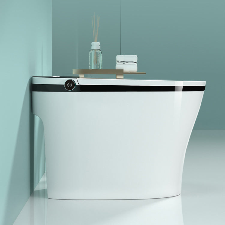 Modern Elong Toilet Bowl Siphon Floor Mount Toilet with Seat for Bathroom