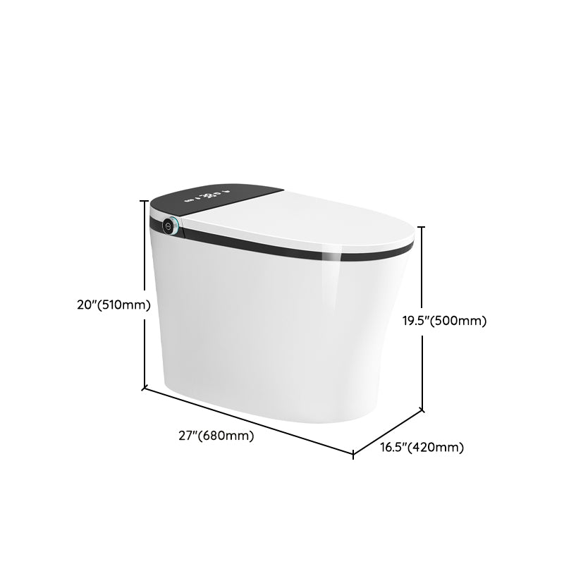 Modern Elong Toilet Bowl Siphon Floor Mount Toilet with Seat for Bathroom